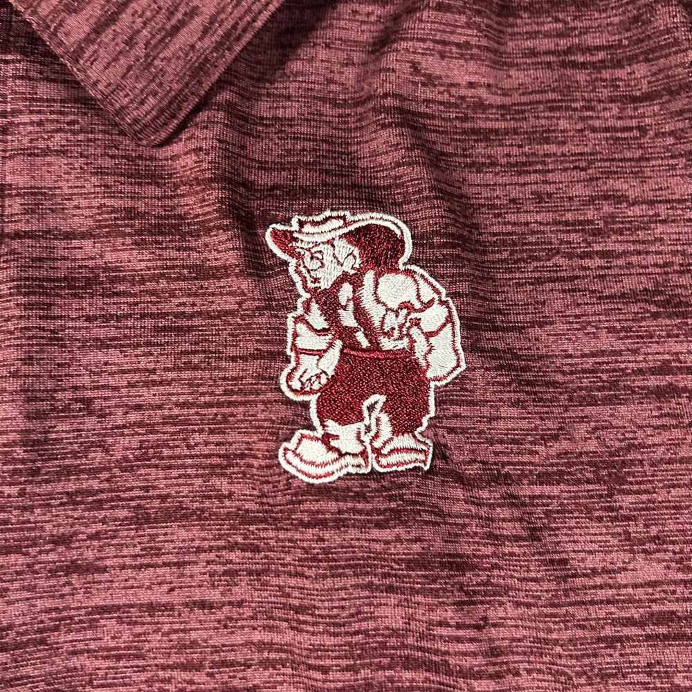 Augusta Sportswear Mens Large Maroon Space Dye Moisture Management Polo Shirt - Picture 2 of 6